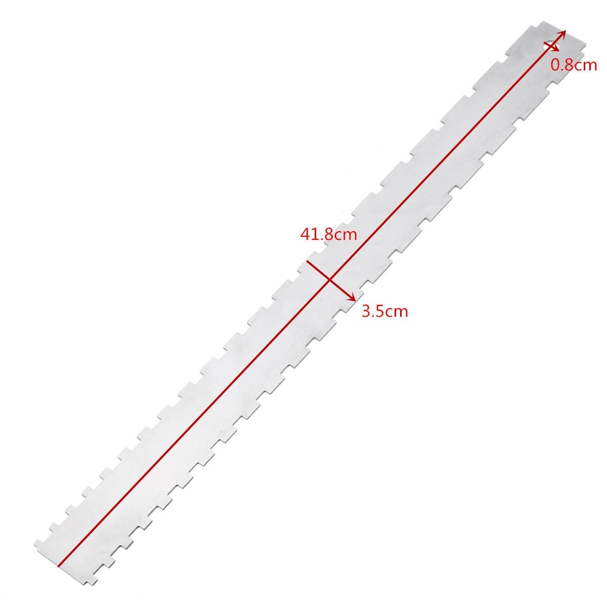Stainless Steel Electric Guitar Neck Notched Fingerboard Ruler Repair Tool