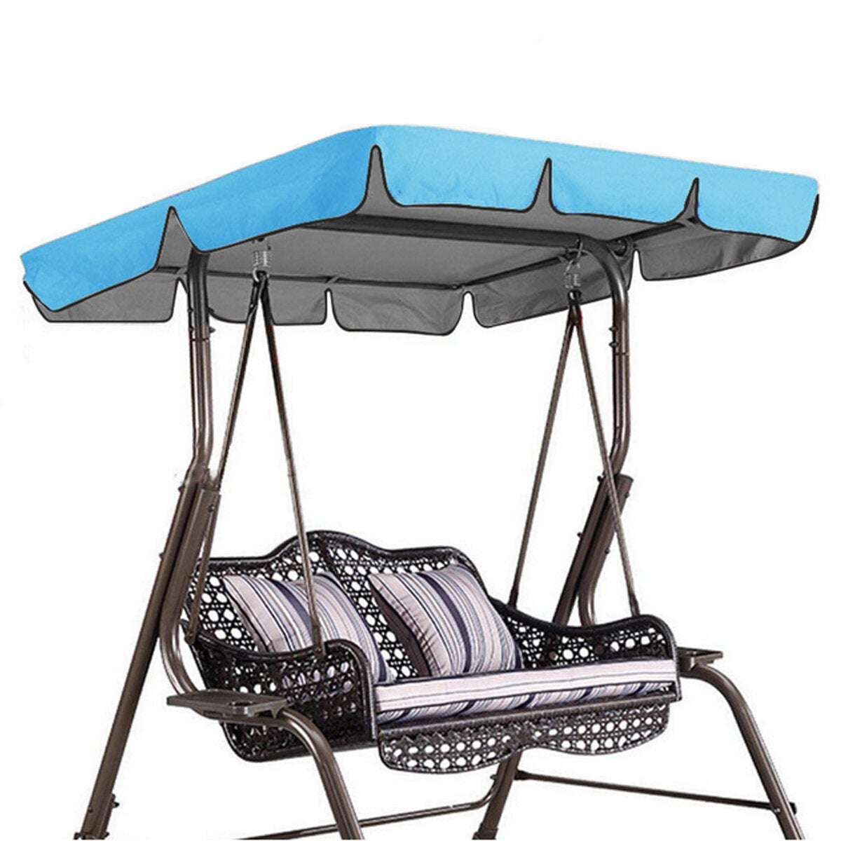 Three-seat Swing Ceiling Canopy Dust-proof Shade Waterproof for Outdoor Courtyard