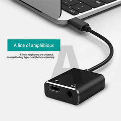Audio Sound Card Type-C to 3.5mm Audio Digital Sound Card with Pd Interface Fast Charging Port for Computer and Phone