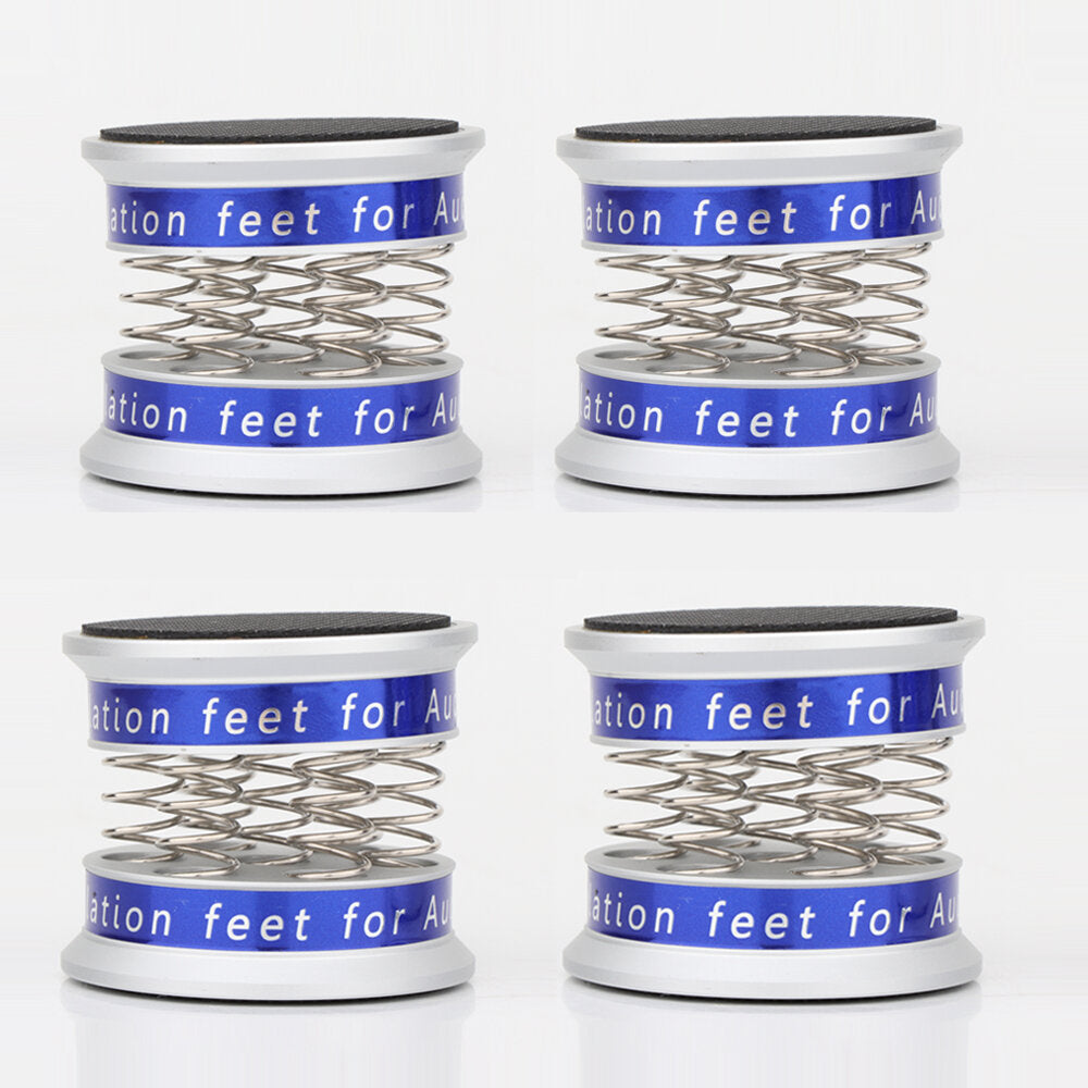 Aluminum Alloy Shockproof Spring Pad Shock Absorber Isolation Stand for Amplifier Speaker Turntable Player Audio CD 4Pcs