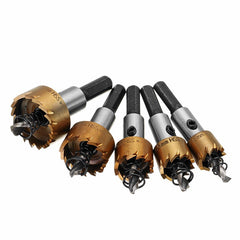 5pcs M35 Gold Coated Hole Sawtooth M35 Hole Saw Cutter Drill Bit Set 16/18.5/20/25mm