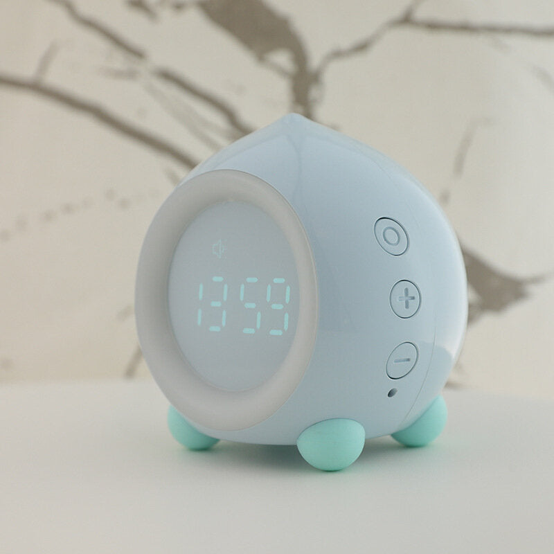 Mini LED Digital Voice Control Creative Alarm Clock Smart Speaker Multi-function Sleep Timer Night Light