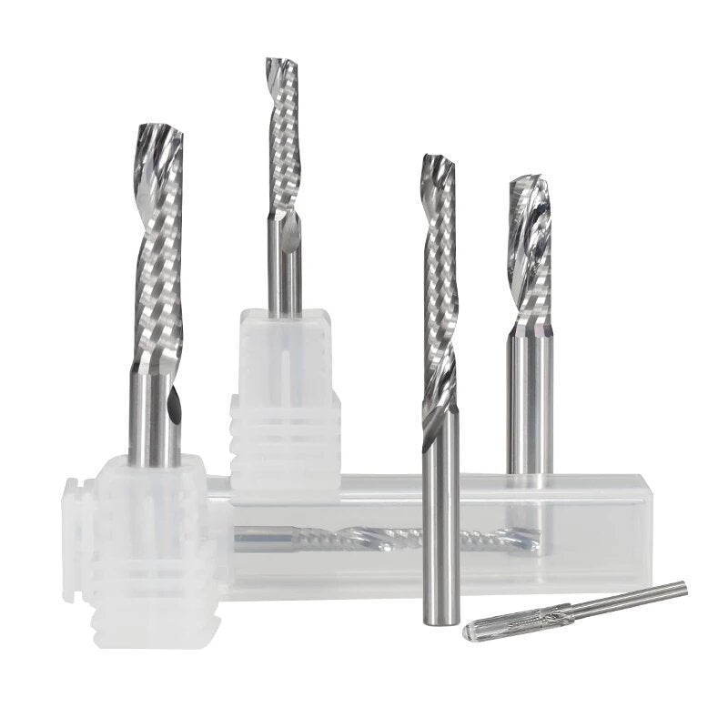 Tungsten Carbide Flute Mill 3.175mm Shank Spiral Milling Cutter Engraving Bit