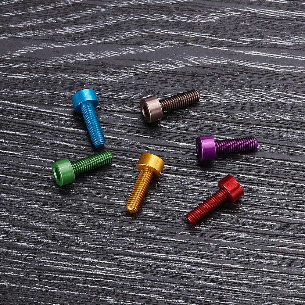 10Pcs M310mm Hex Socket Screw M3 Cap Head Bolt 7075 Aluminum Alloy Multicolor
