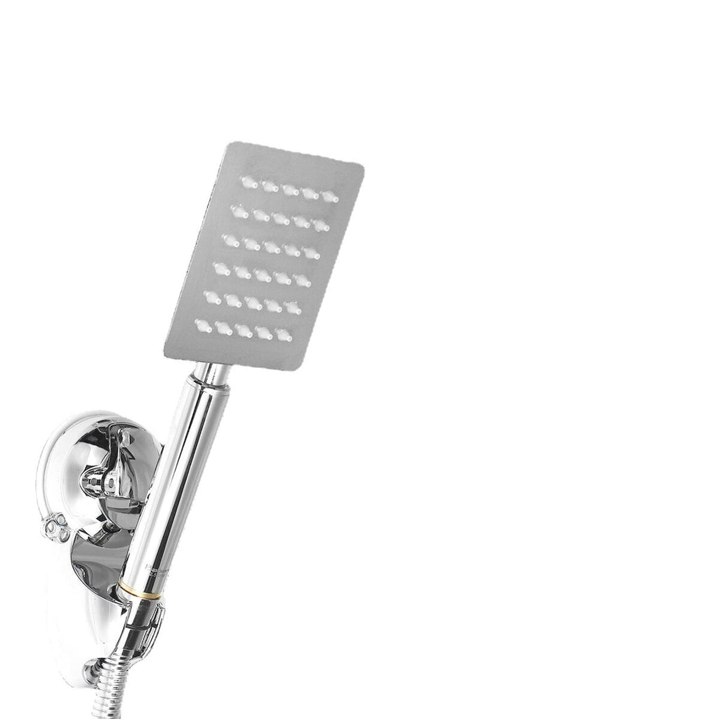 Square Stainless Steel Shower System Large Angle-adjustable Shower Head Adjustable Rotate Ball Five-piece Shower Set