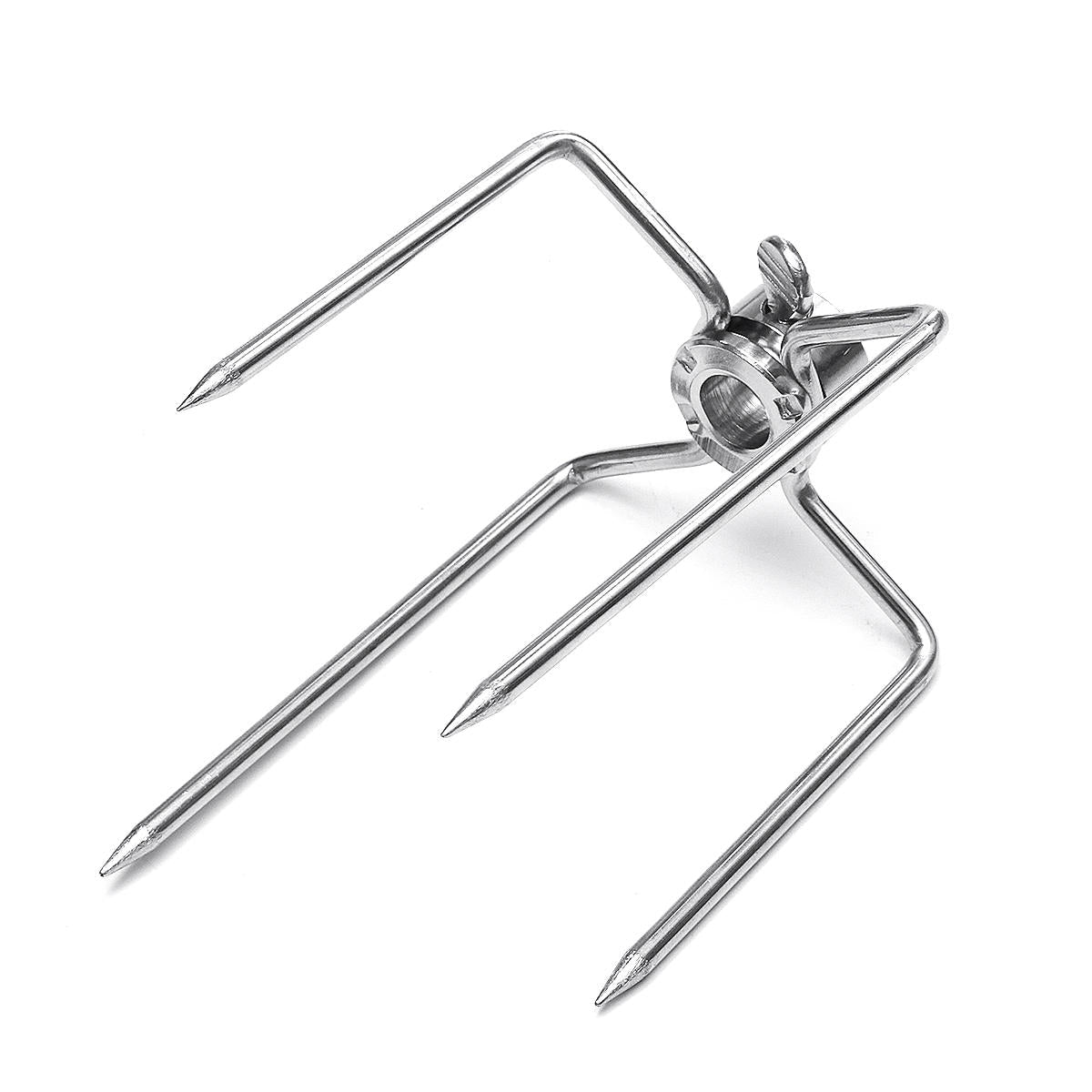 4W Stainless Steel Rotisserie BBQ Spit Rod Grill Roaster Camping BBQ Tools Set
