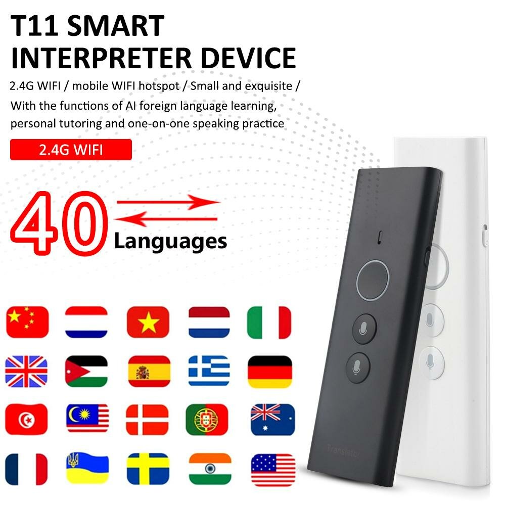 40 Languages Digital Translator Intelligent AI Translator Foreign Language Learning Machine For Travel Business Support WIFI