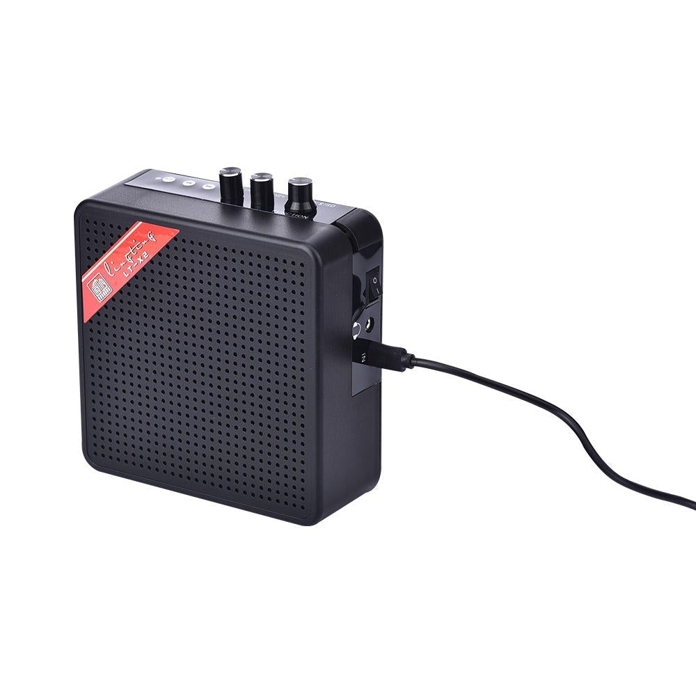Mini 5W 9V Battery Rechargeable Portable Guitar Bass Amp Amplifier Speaker