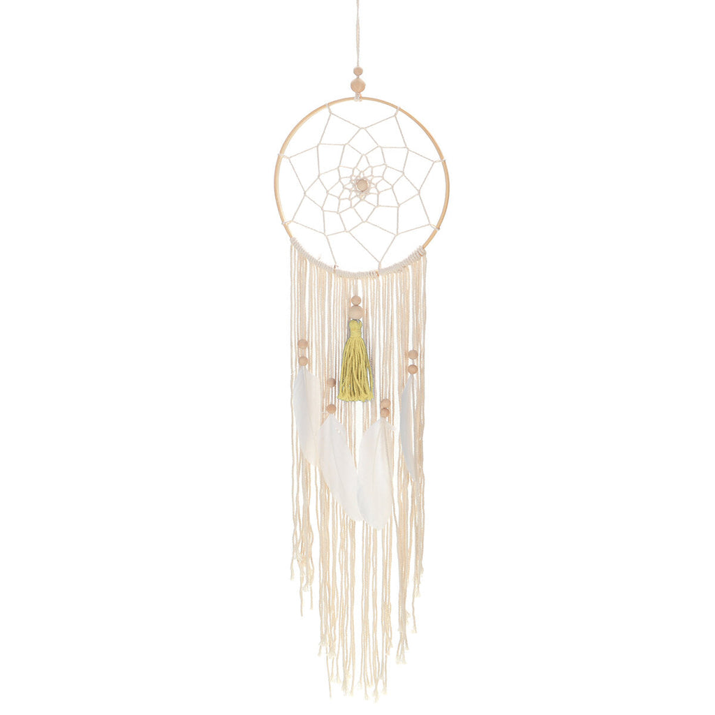 Woven Wall Hanging Dream Catcher Star And Moon Tapestry Handmade Wall Art Decor Ornament for Bedroom Living Room