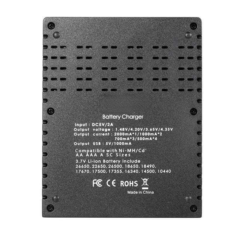 Micro USB DC 5V 4 Slots Battery Charger support 18650/26650/16340/14500