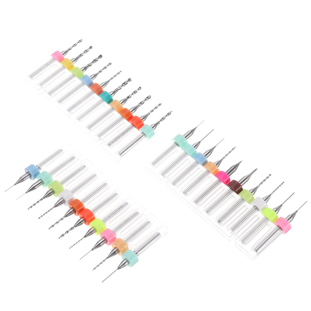 30pcs 0.1-2.0mm Tungsten Steel Hard Alloy PCB CNC Drill Bits For Circuit Boards PCB Drill Bit