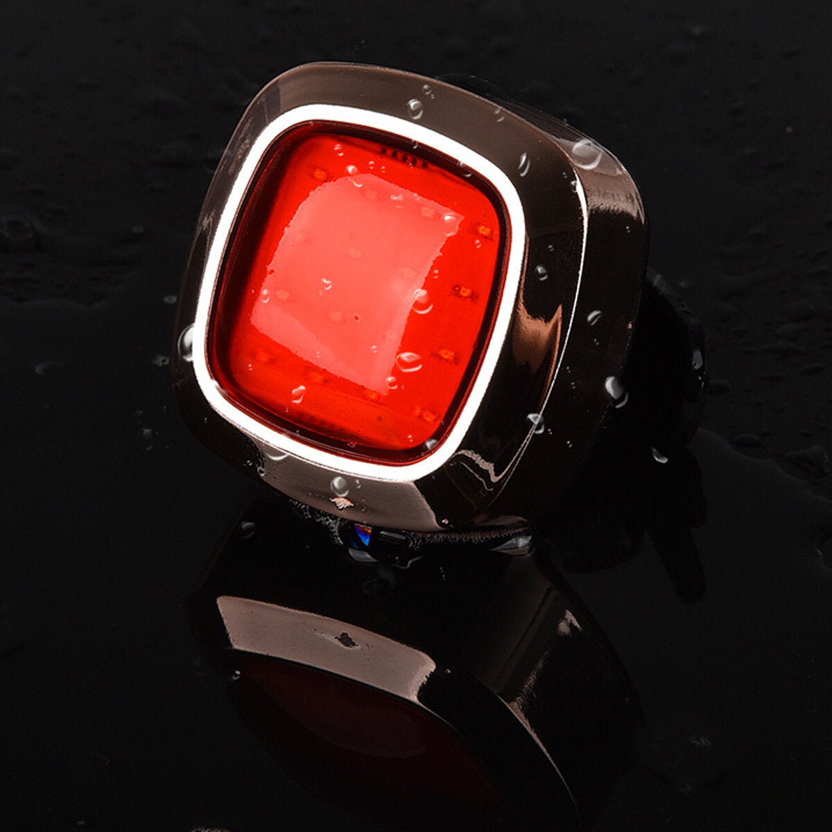 Smart Bike Taillight USB Rechargeable 5 Modes Adjustable Sensing Warning Lamp Waterproof Cycling