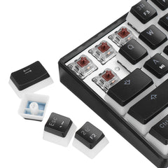 Wired Mechanical Keyboard Optical Switch Pudding Keycaps RGB 61 Keys Hot Swappable Gaming Keyboard New Version