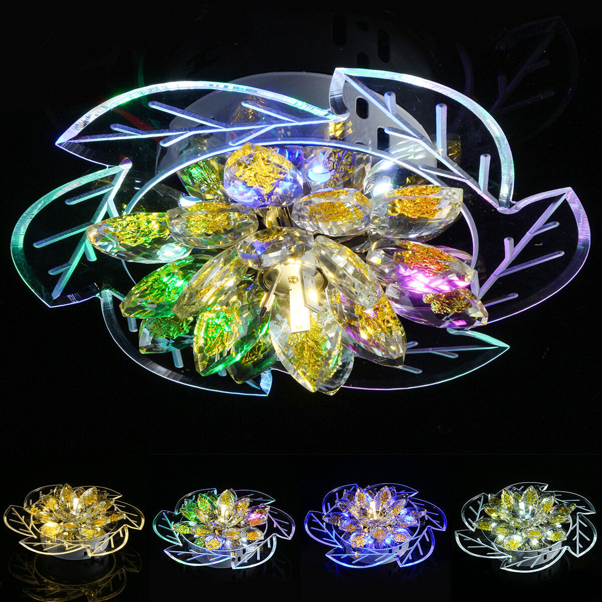 7.9" 20cm 5730 LED Crystal Ceiling Light Fixture Pendant Hallway Chandelier Lamp