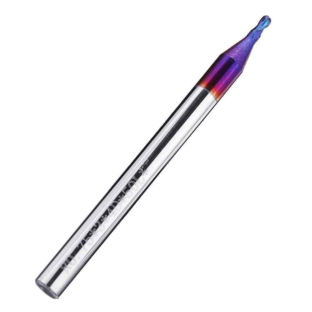 2 Flutes Ball Nose End Mill 50mm Blue NaCo Coating CNC Milling Cutter