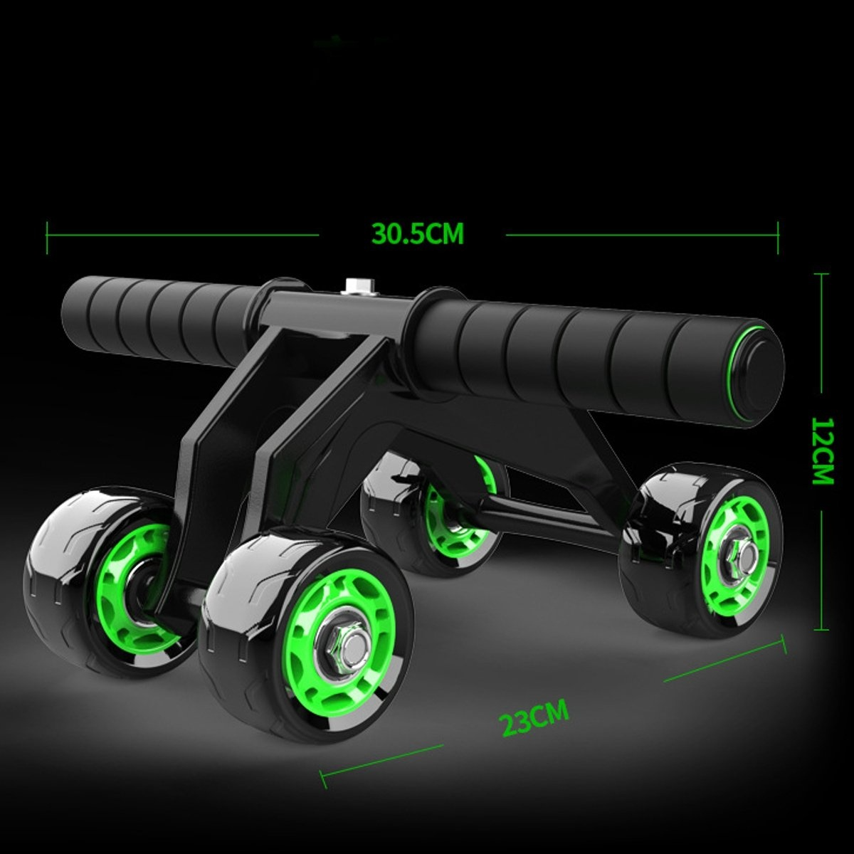4 Wheel ABS Roller Wheel Sports Fitness Gym Exercise Stretch Wasit Abdominal Wheel Rooler