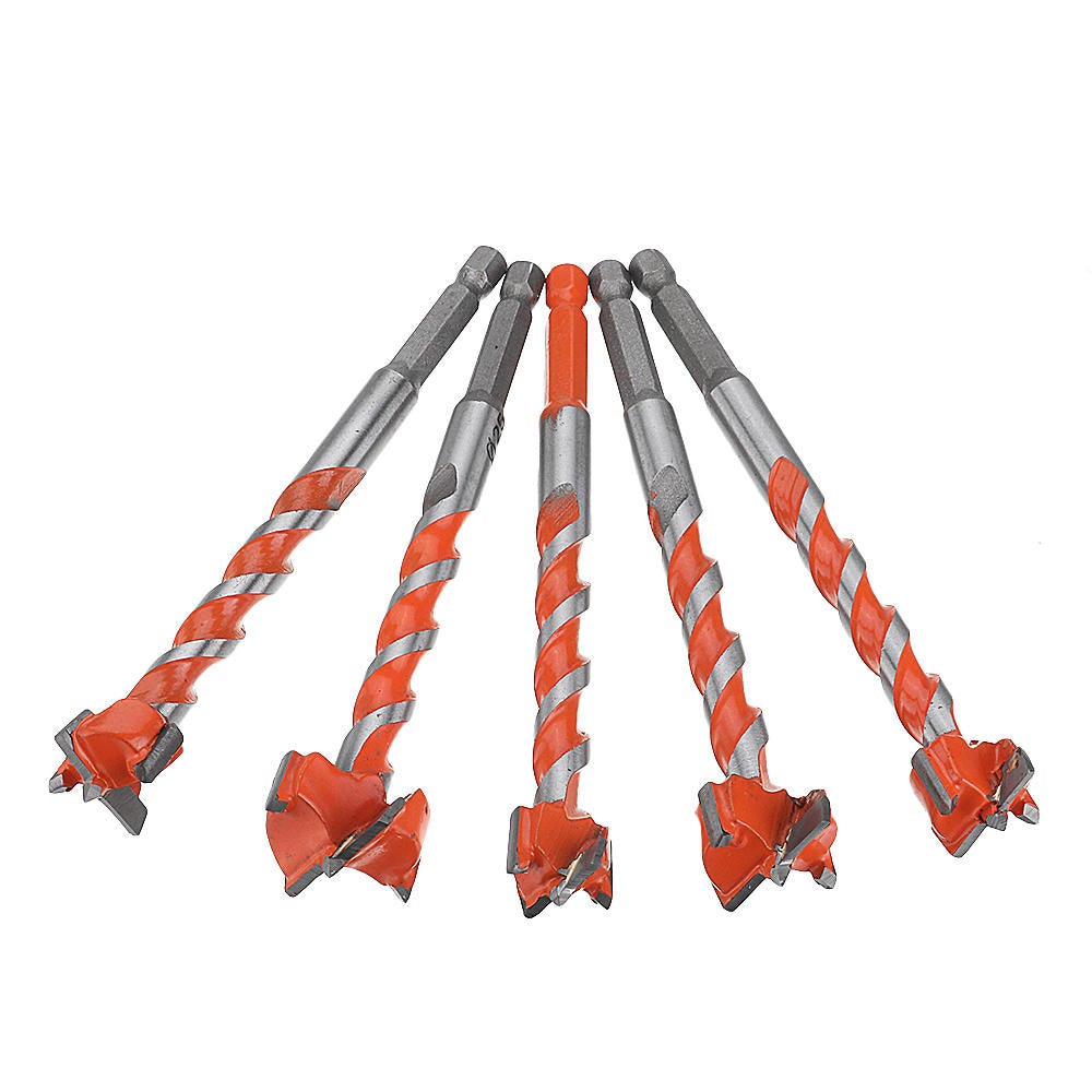 16-25mm Hex Shank Twist Forstner Drill Bit Set Hinge Hole Cutters Woodworking Saw