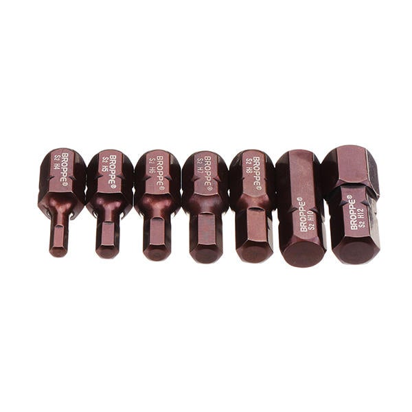 7pcs H4-H12 30mm Hex Screwdriver Bit H4/H5/H6/H7/H8/H10/H12 10mm Hex Shank