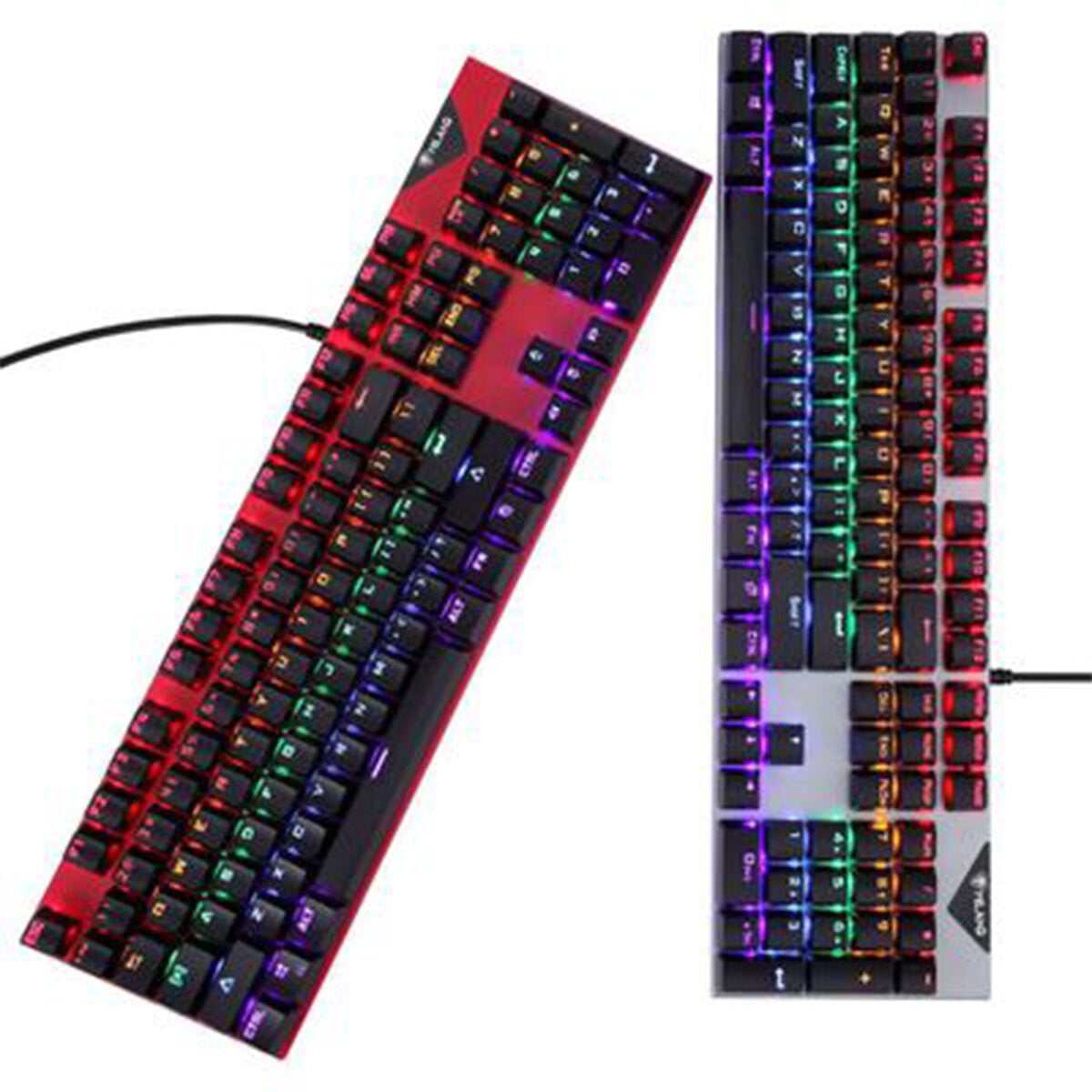 104 Keys Wired Mechanical Keyboard Blue Switch Metal Panel 22 Backlight Effects Gaming Keyboard
