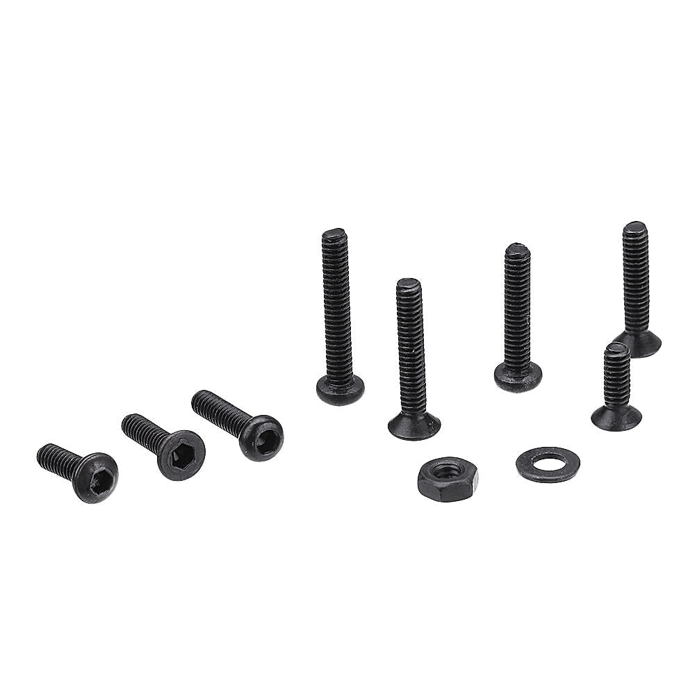 480Pcs M2 Hex Socket Button&Flat Head Screw Carbon Steel Bolt Nut Assortment