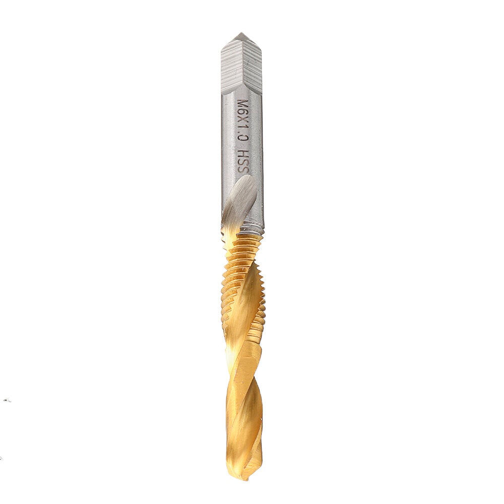 10pcs M3-10 Countersink Drill Bit HSS Titanium Coating M3/4/5/6/8/10 Tapping Chamfering Machine Thread Tap