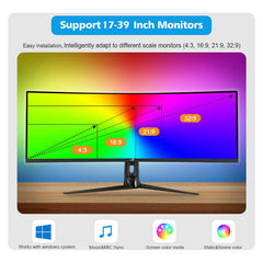 Smart PC RGB Monitor Sync Light LED Strip with Controller