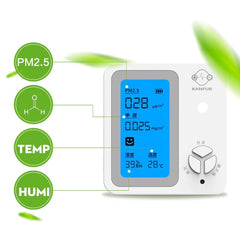 Multi-function Air Quality Monitor Temperature Humidity Digital Display Indoor/Outdoor PM2.5 Formaldehyde Detector High Accuracy Meter Gas Detector