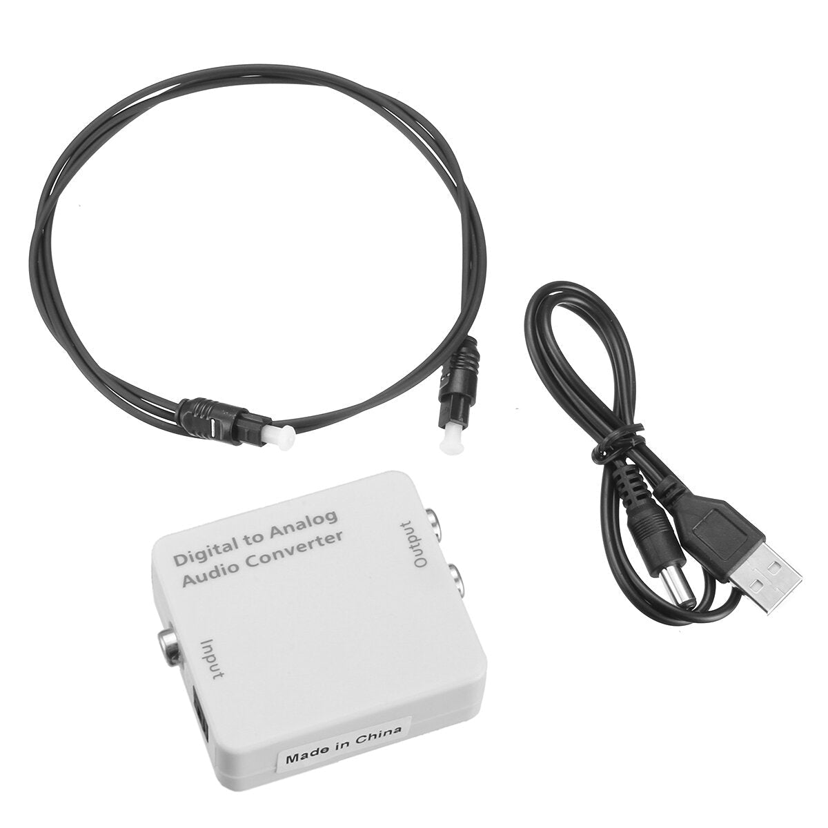 Optical Digital Coaxial Toslink Signal To Analog Audio Converter Adapter DC 5V
