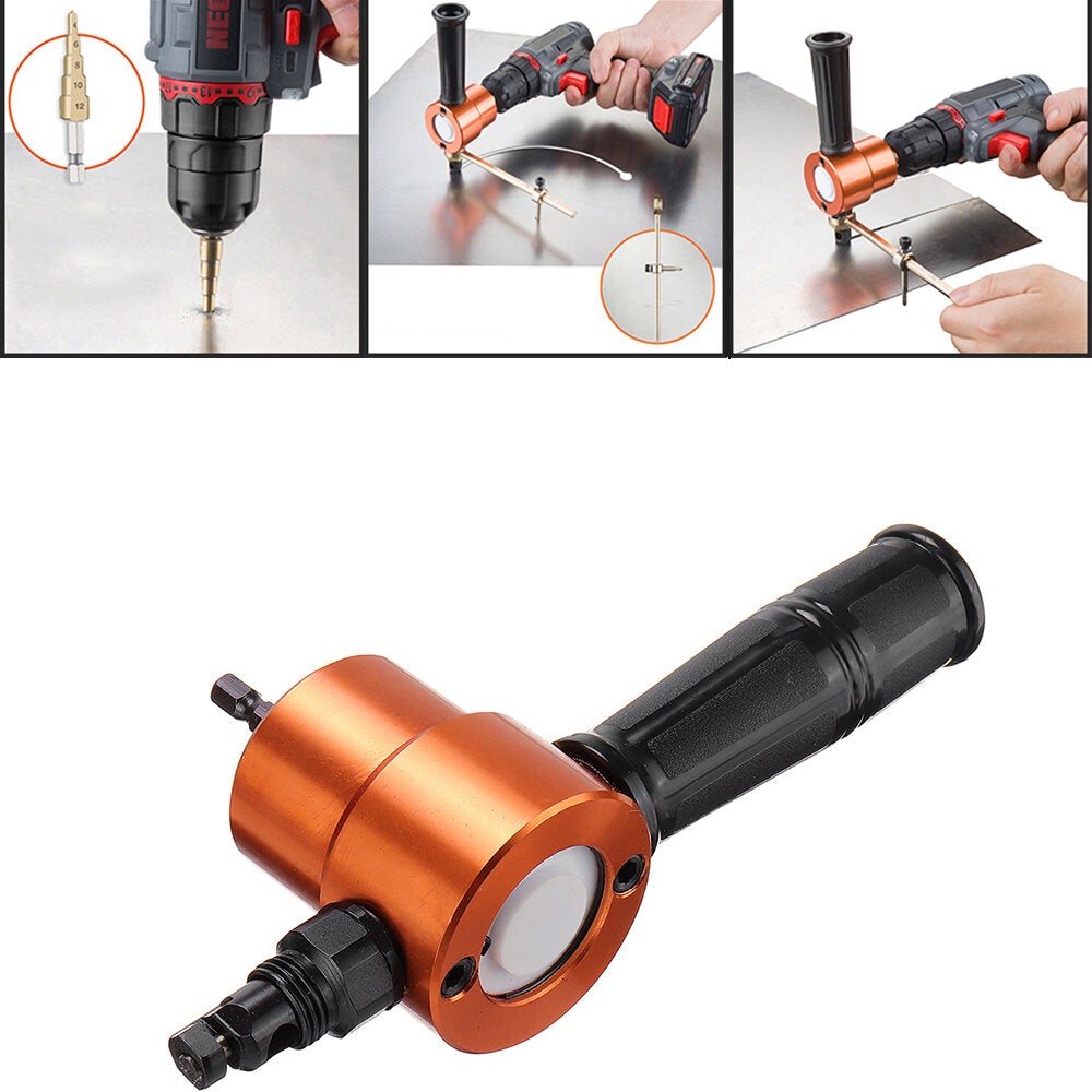 8pcs Double Headed Sheet Metal Cutting Nibbler Drill Attachment Metal Cutter Tool