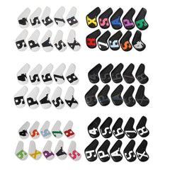10pcs PU Leather Cover For Golf Clubs Iron Head Protector Set