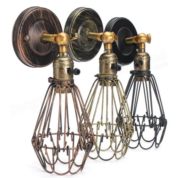 Metal Vintage Rustic Sconce Wall Light Edison Lamp Bulb Fixture