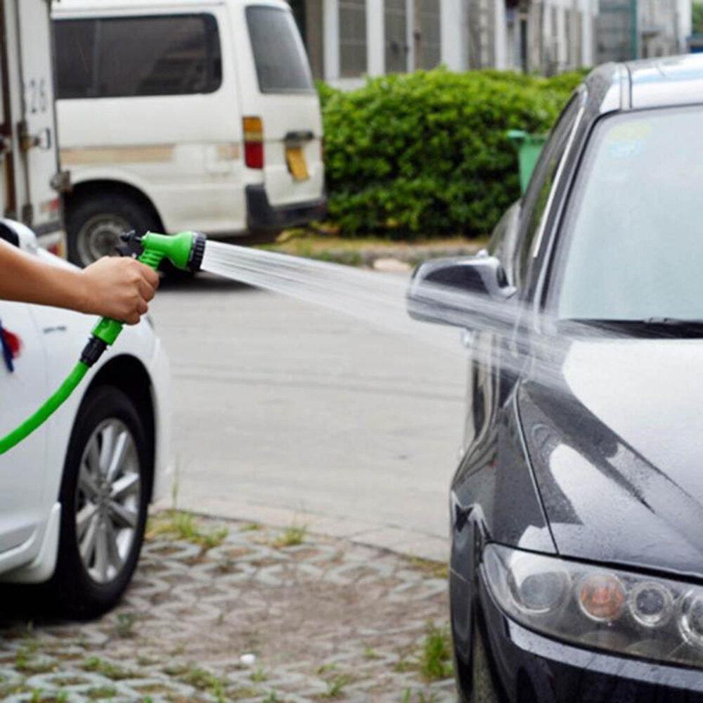 25-200FT US/EU Standard Expandable Magic Flexible Green Garden Water Hose Car Hose Pipe Connectors Plastic Hose Garden Watering Sets w/ Water Shower