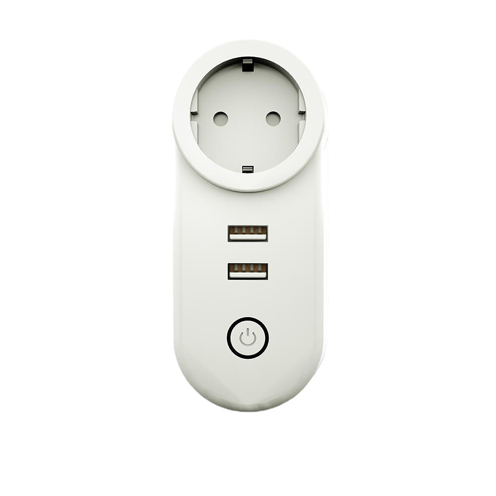 EU Dual USB Smart WiFi Socket Plug SmartThings APP Remote Control Echo Plus Voice Control Work with Alexa Google Home