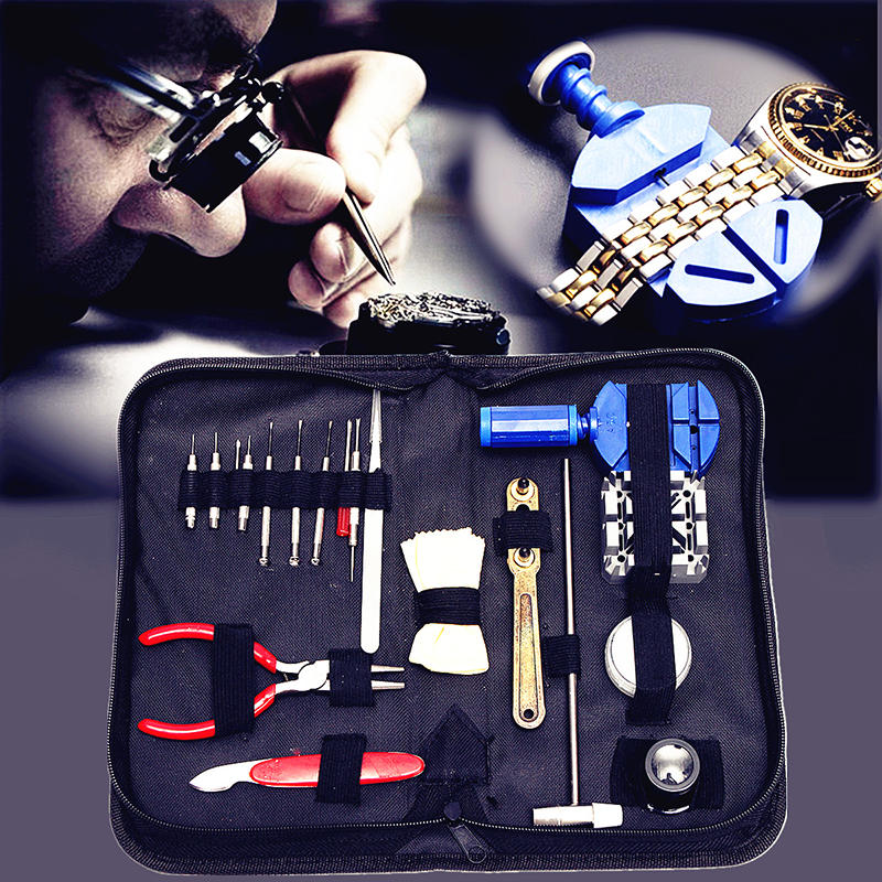 19 Quantity Watch Band Case Remover Opener Holder Wrench Screwdriver Watch Repair Tool Kit