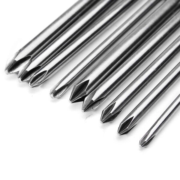 9pcs 100mm Magnetic Long Hex Cross Head Screwdriver Bits