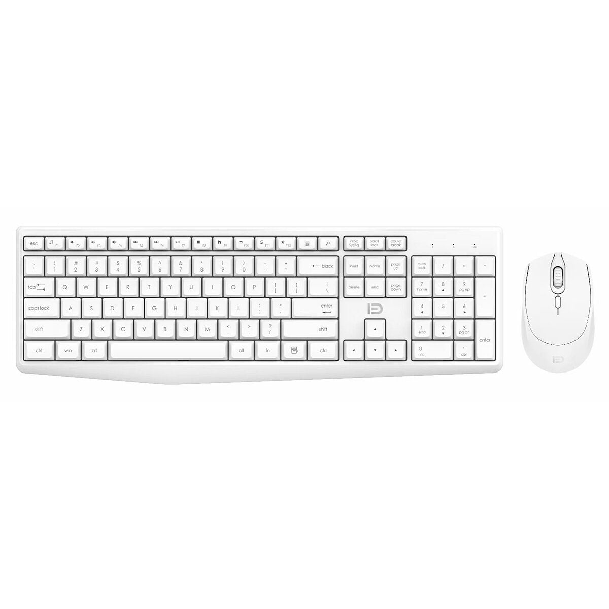 2.4G Wireless Keyboard & Mouse Set 106 Keys Business Keyboard 1500DPI 3 Buttons Silent Optical Home Office Mice for Computer Laptop PC