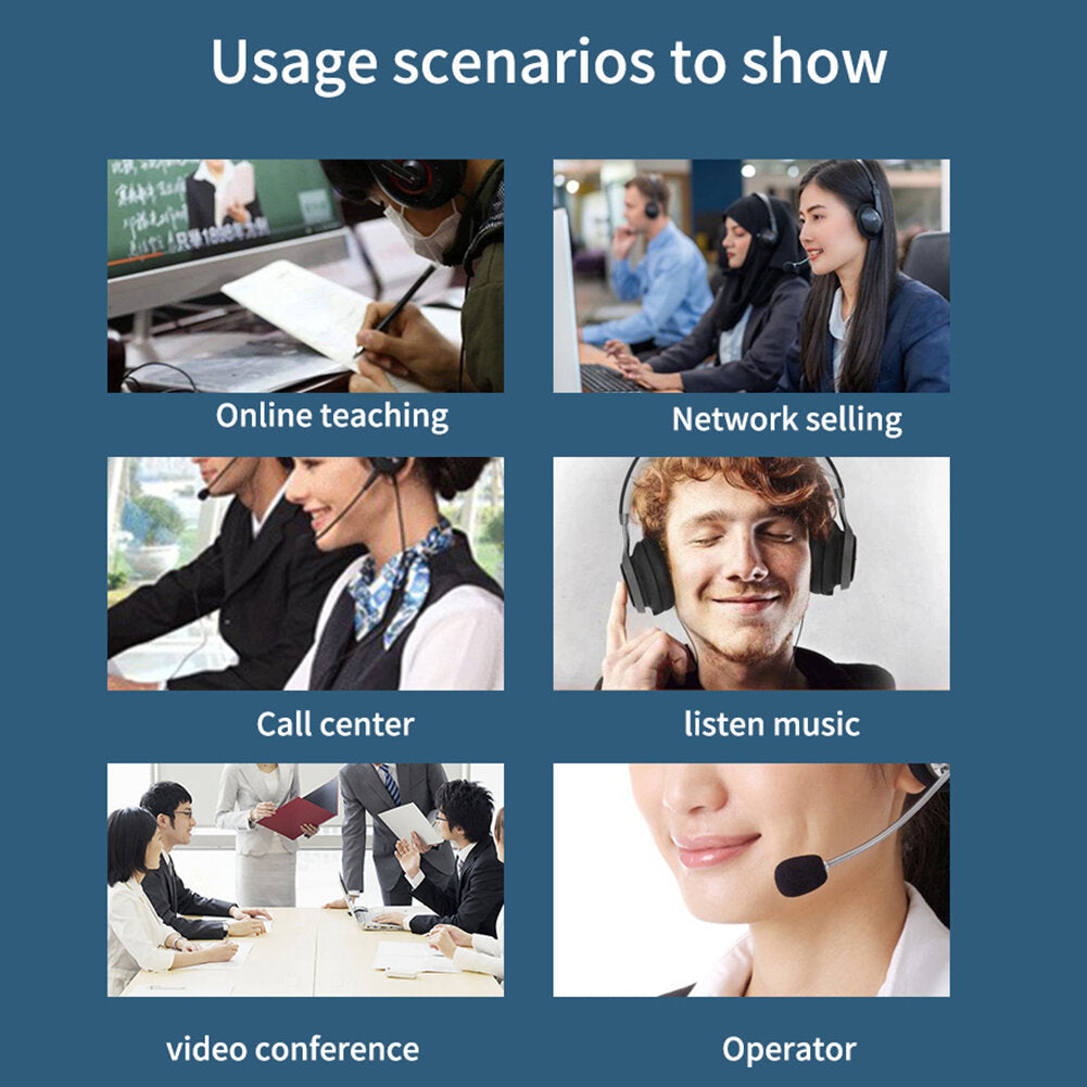 Wireless Headset Single-ear On-ear Business 3D Stereo Noise Cancelling Telephone Operator With Microphone