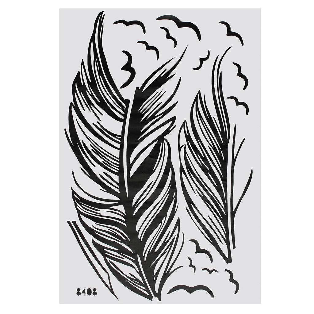 DIY Modern Plume Feather Wall Sticker Birds Flying Feather Removable Wall Sticker Vinyl Mural Painting for Home Living Room