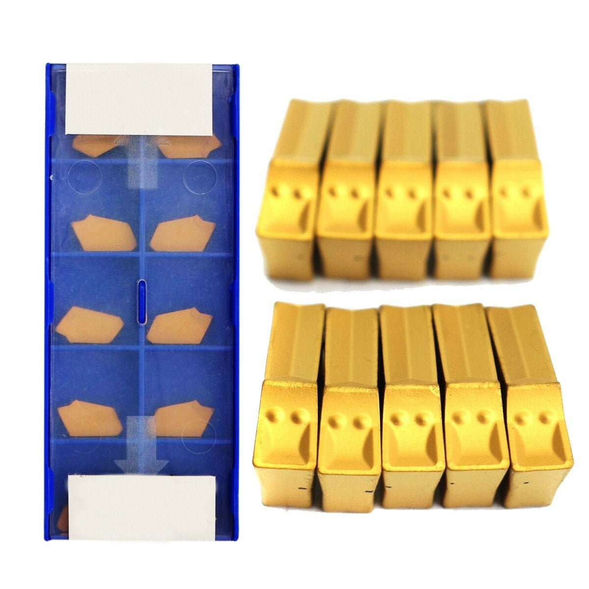 10pcs Cut Off Grooving Inserts for ZQ2020-3 Holder Turning Tool