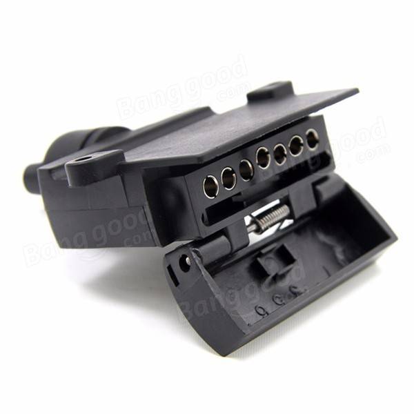 7 Pins Flat Trailer Socket Light Connector 7 Ways Female Trailer Adapter Caravan RV Boat Truck 12V