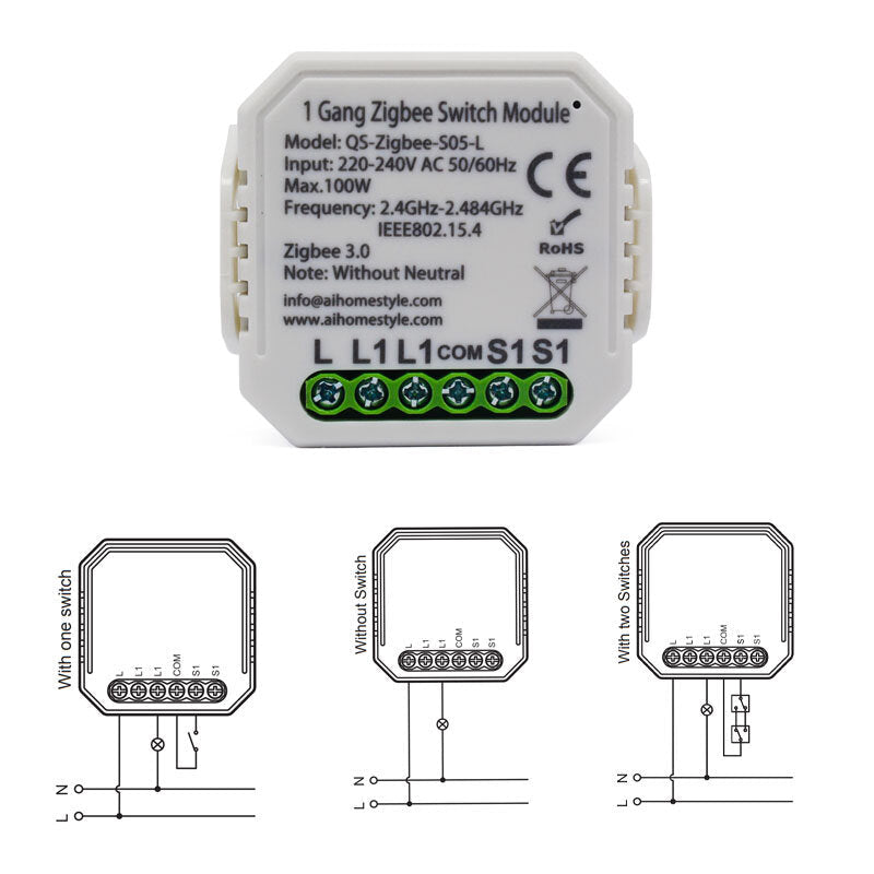 Dimming Switch Smart Home Modification Module without Neutral,220-240V