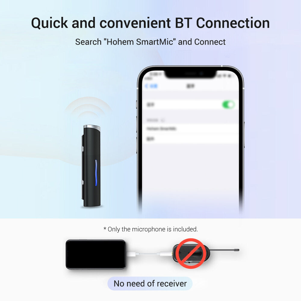 Wireless Lavalier Bluetooth Microphone 48KzH with Wind Muff Caps for Vlog Shooting Interview Live Broadcast MV