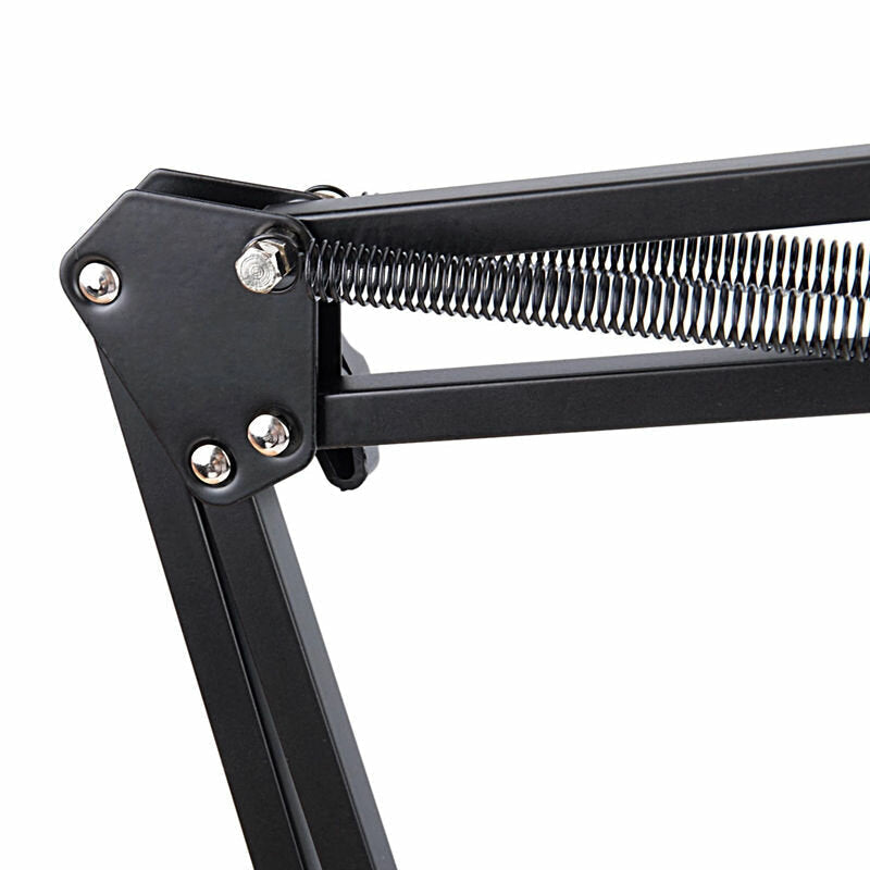 Microphone Suspension Arm Stand Clip Holder Adjustable Metal Boom Scissor