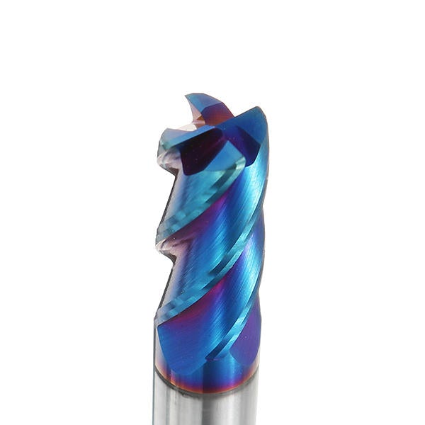 5pcs 2-8mm HRC65 Blue NACO Coated Round Nose Milling Cutter 4 Flutes End Mill CNC Tool