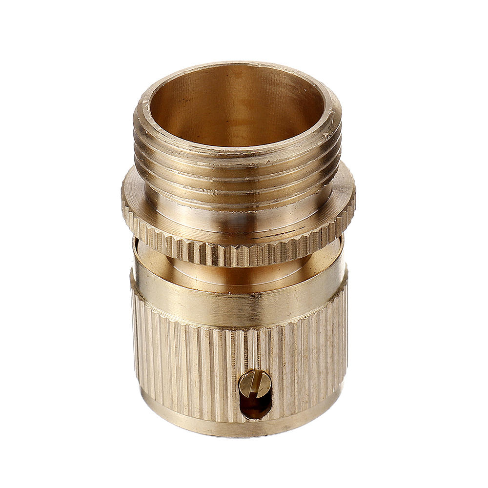 3/4'' BSP Solid Brass Male and Female Connector Garden Hose Quick Connect Water Pipe Connectors Fitting w/ Washers