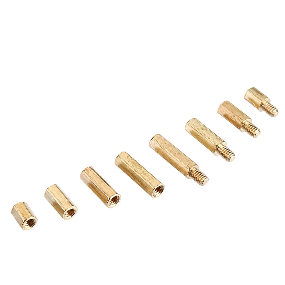 300Pcs M2 Male-Female Brass Hex Column Standoff Support Spacer Pillar Stainless Steel Screws Nuts for PCB Board