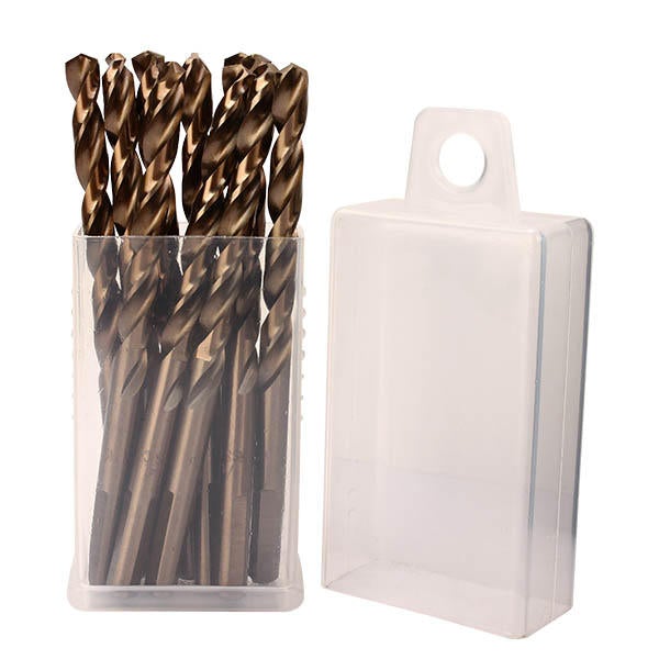 10pcs M35 1/4 Inch Shank Triangle Shank Cobalt Twist Drill Bits