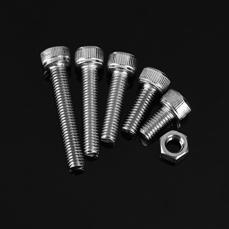 110Pcs M5 Stainless Steel 10-40mm Hex Socket Cap Screw Allen Bolt Assortment Kit