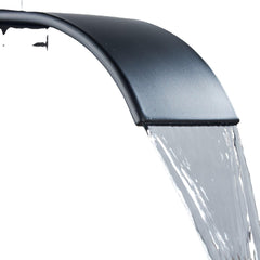 Matte Black 1/2 Inch Brass Modern Bathroom Basin Faucet Spout Hot & Cold Water Mixer Tap Single Handle