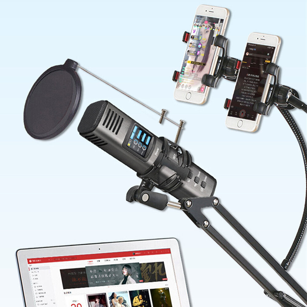 Muti-functional DSP Microphone Smart Mike With Sound Card Audio Mixer Function for Singing Recording Teaching